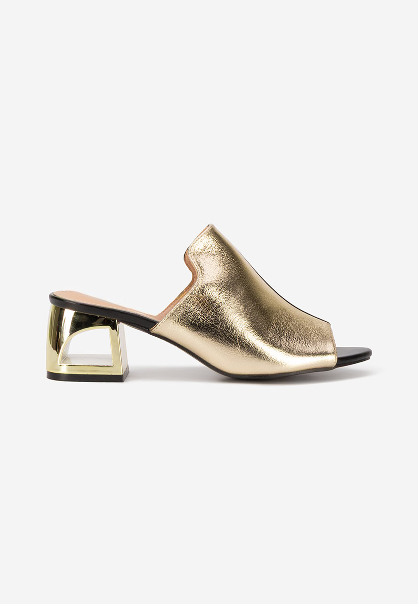 Ciabatte con tacco Floriana V2 oro
