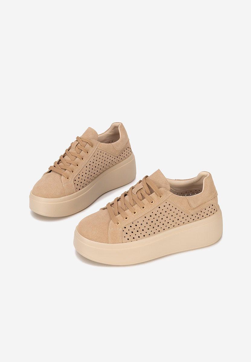 Sneakers con plateau Siminia beige