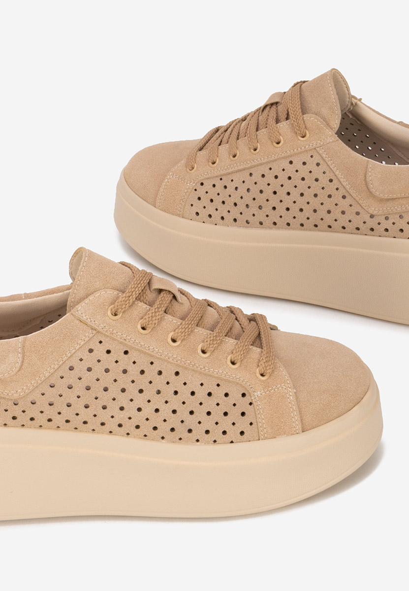 Sneakers con plateau Siminia beige