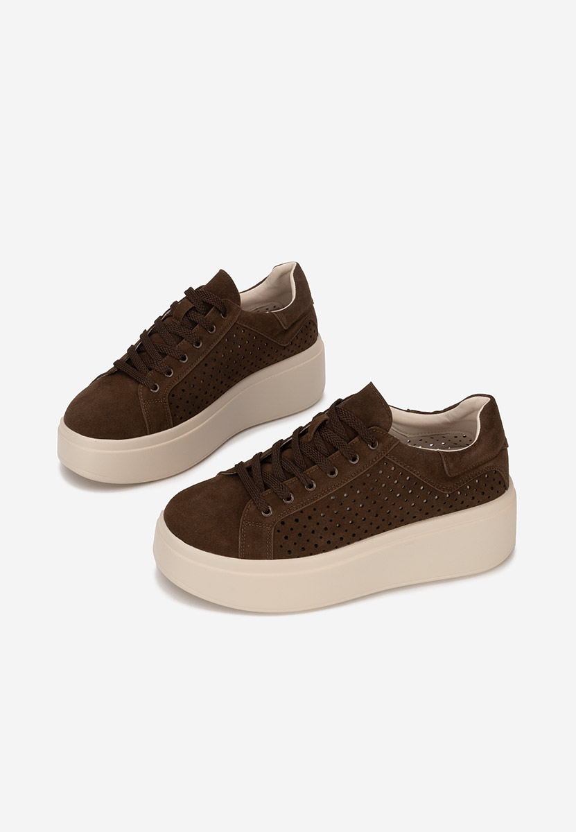 Sneakers con plateau Siminia marrone