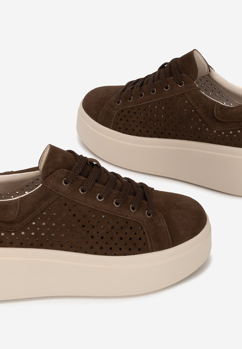 Sneakers con plateau Siminia marrone