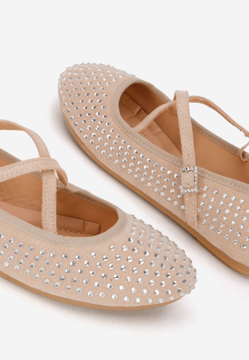 Ballerine con cinturino Karemy beige