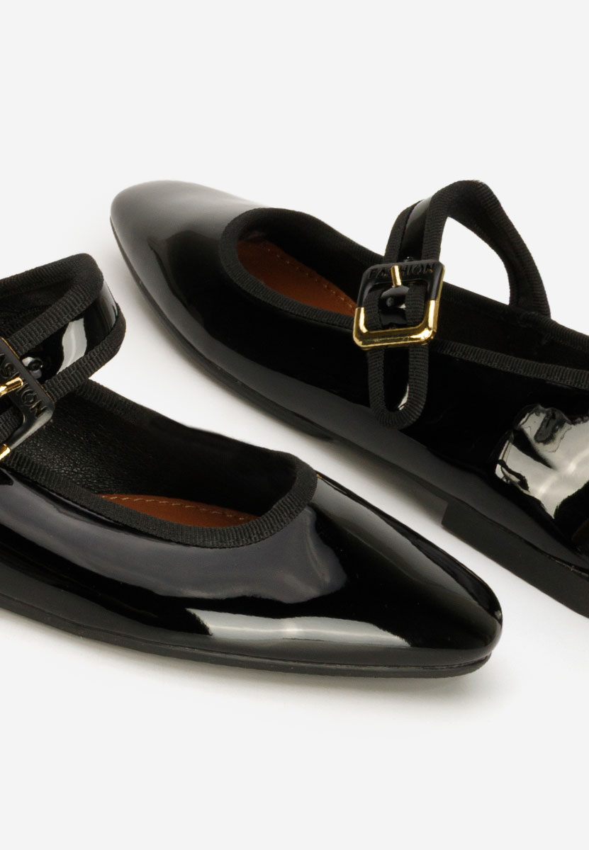 Ballerine con cinturino Saleia nero