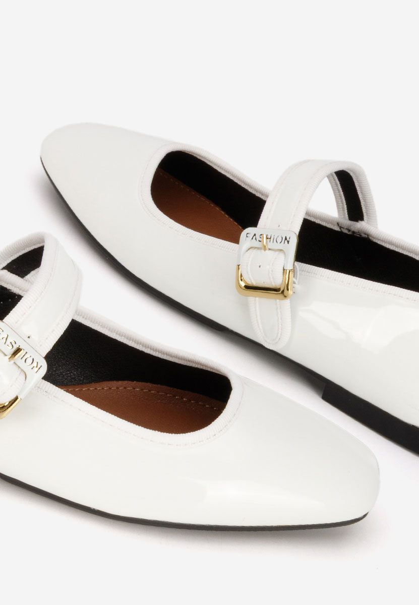 Ballerine con cinturino Saleia bianchi