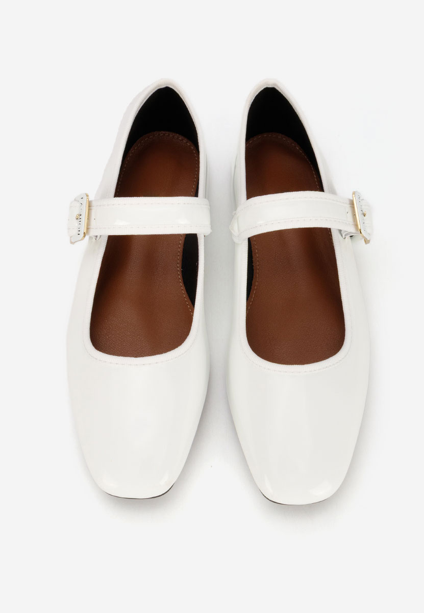 Ballerine con cinturino Saleia bianchi