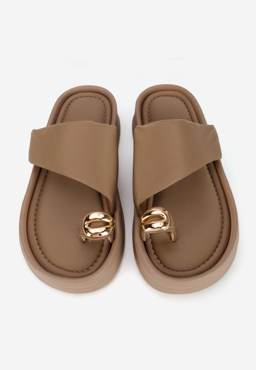 Ciabatte platform Alezzia cachi