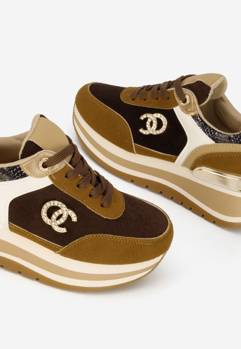 Sneakers con plateau Liliza marrone