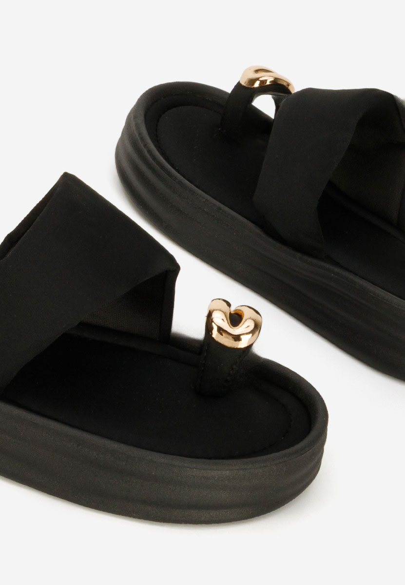 Ciabatte platform Alezzia nero