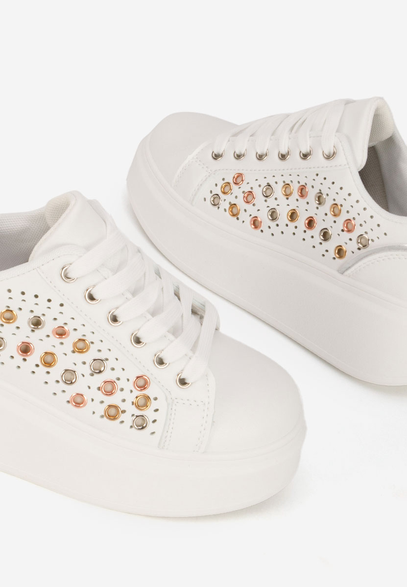 Sneakers con plateau Charolette bianchi