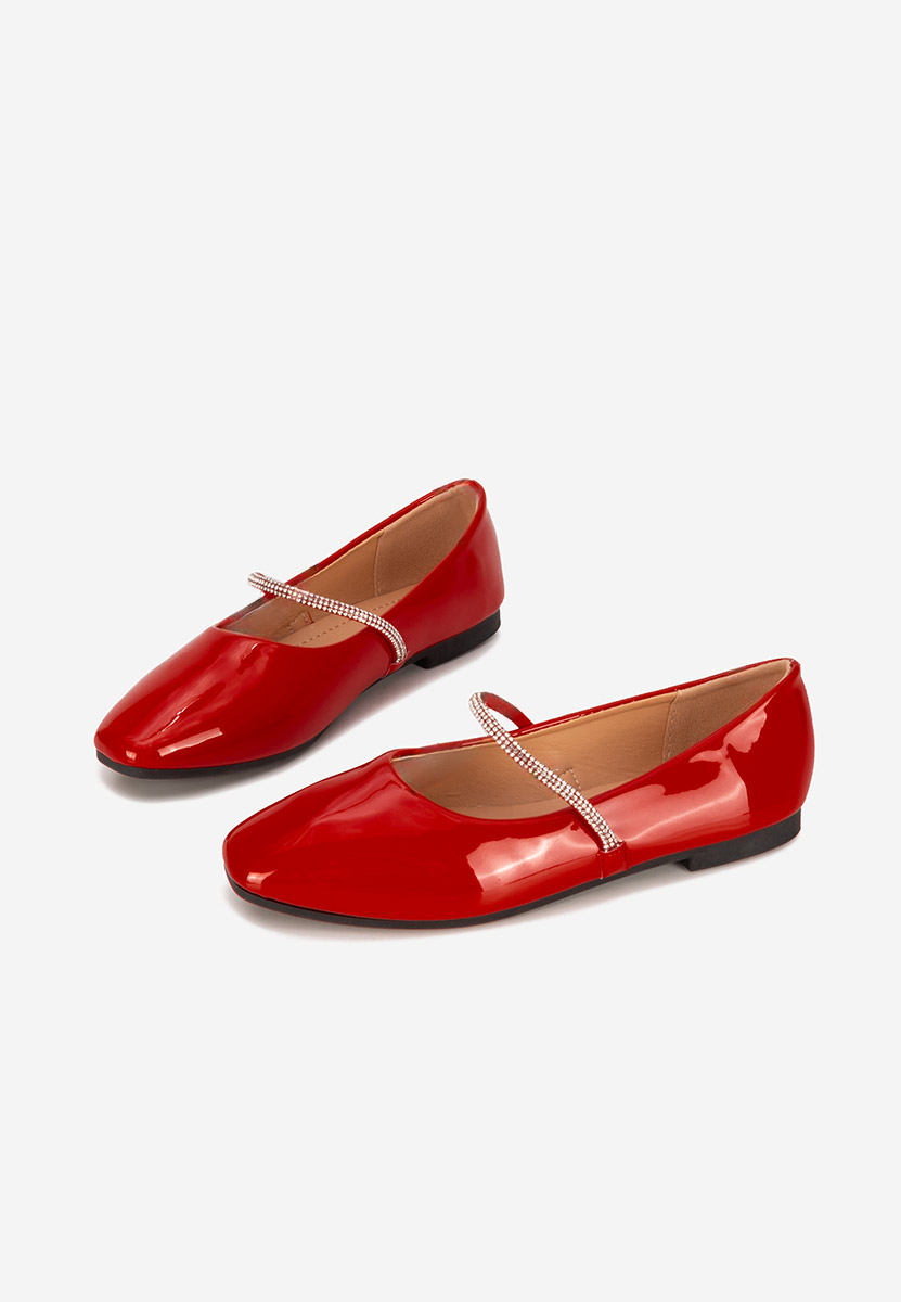 Ballerine con cinturino Elissea rosso