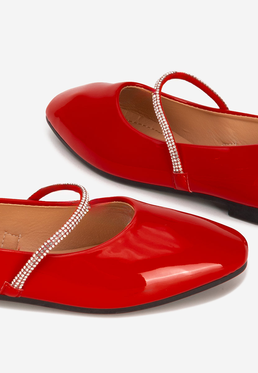 Ballerine con cinturino Elissea rosso