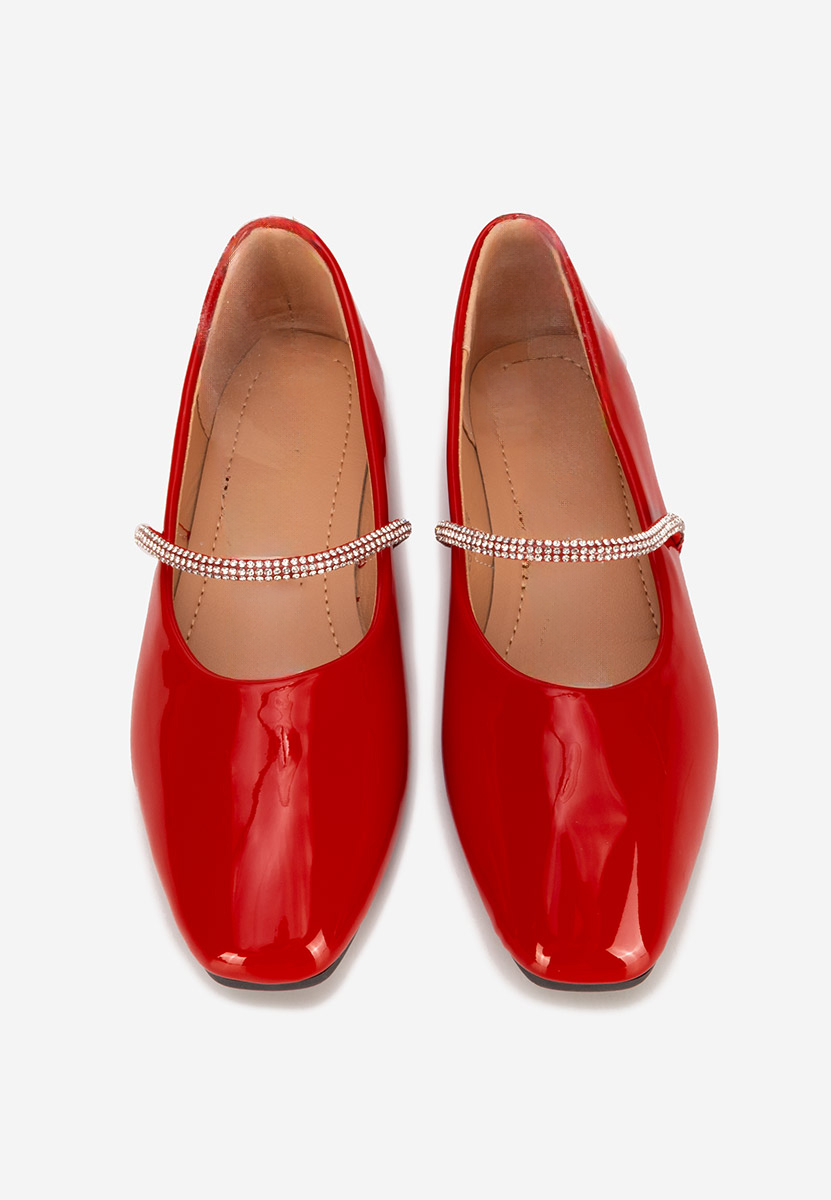 Ballerine con cinturino Elissea rosso