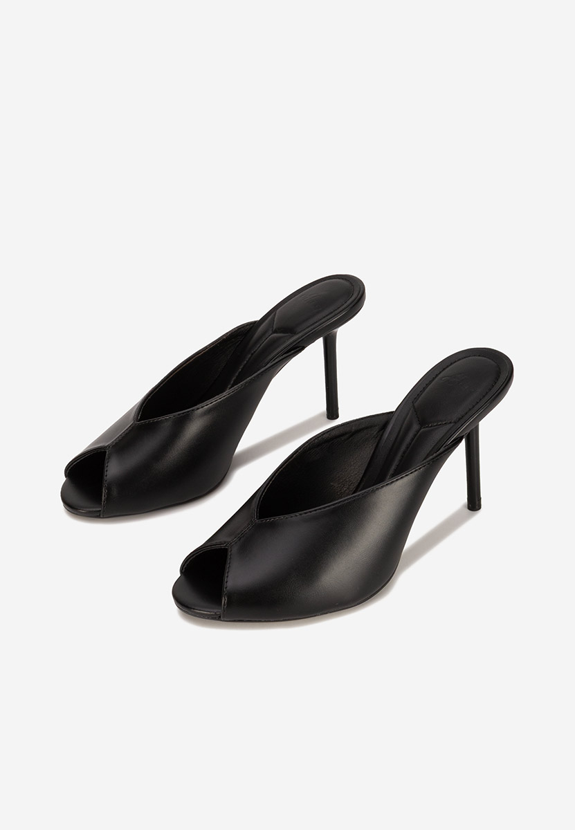 Ciabatte con tacco Sidina nero
