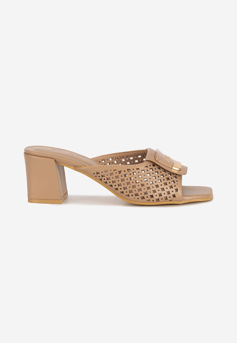 Ciabatte con tacco Carmenia cachi