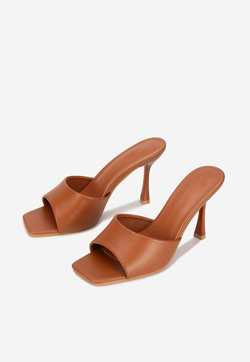 Ciabatte con tacco Eliseia V2 camel