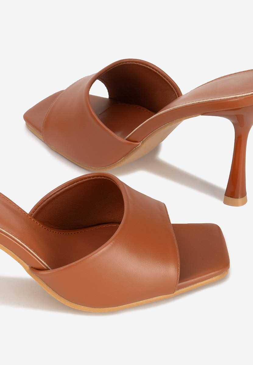 Ciabatte con tacco Eliseia V2 camel