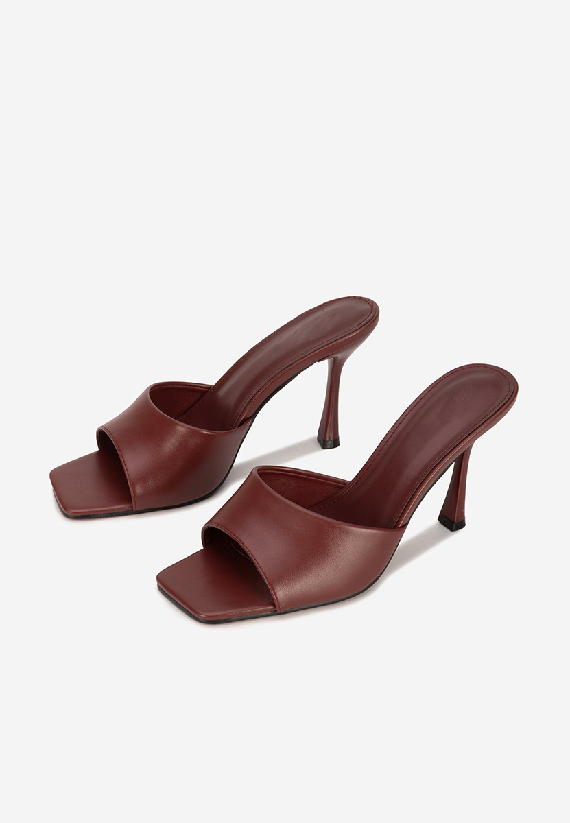 Ciabatte con tacco Eliseia V2 granata