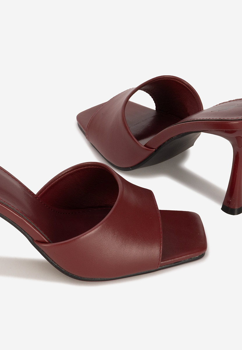 Ciabatte con tacco Eliseia V2 granata