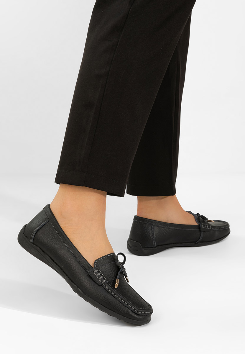 Mocassini donna pelle Nemesia nero