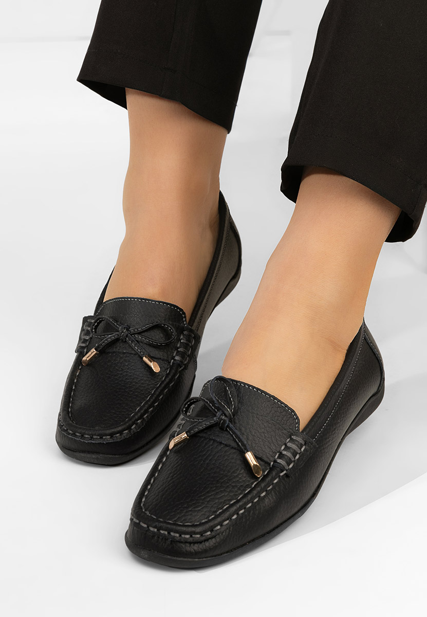 Mocassini donna pelle Nemesia nero