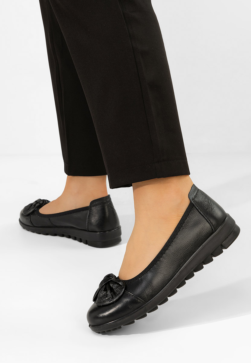 Ballerine pelle Giuliena nero