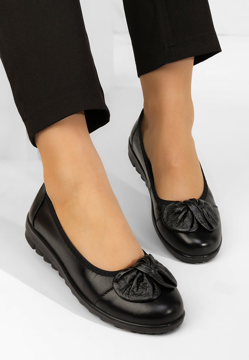 Ballerine pelle Giuliena nero