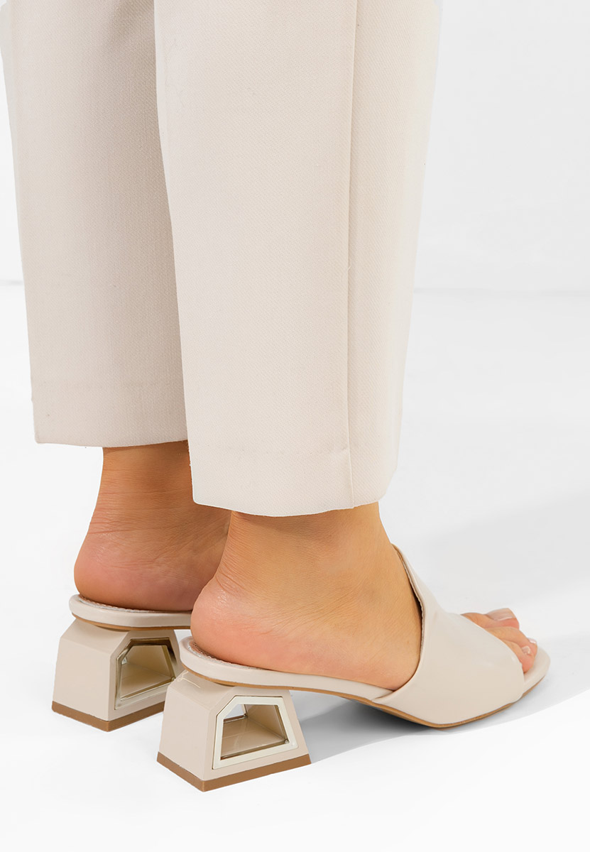 Ciabatte con tacco Alesandria beige