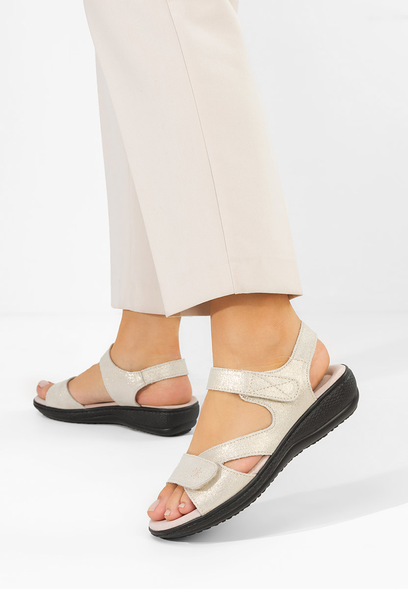 Sandali cuoio Cruella oro