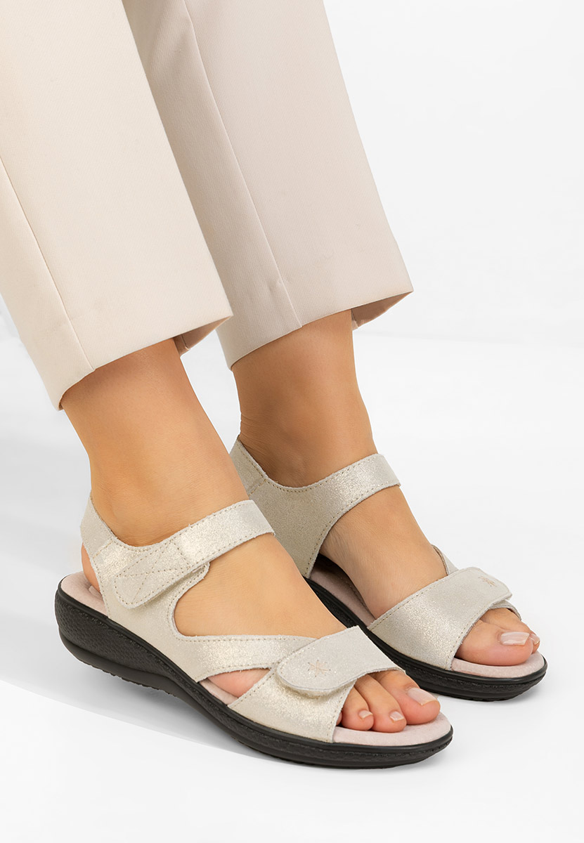 Sandali cuoio Cruella oro