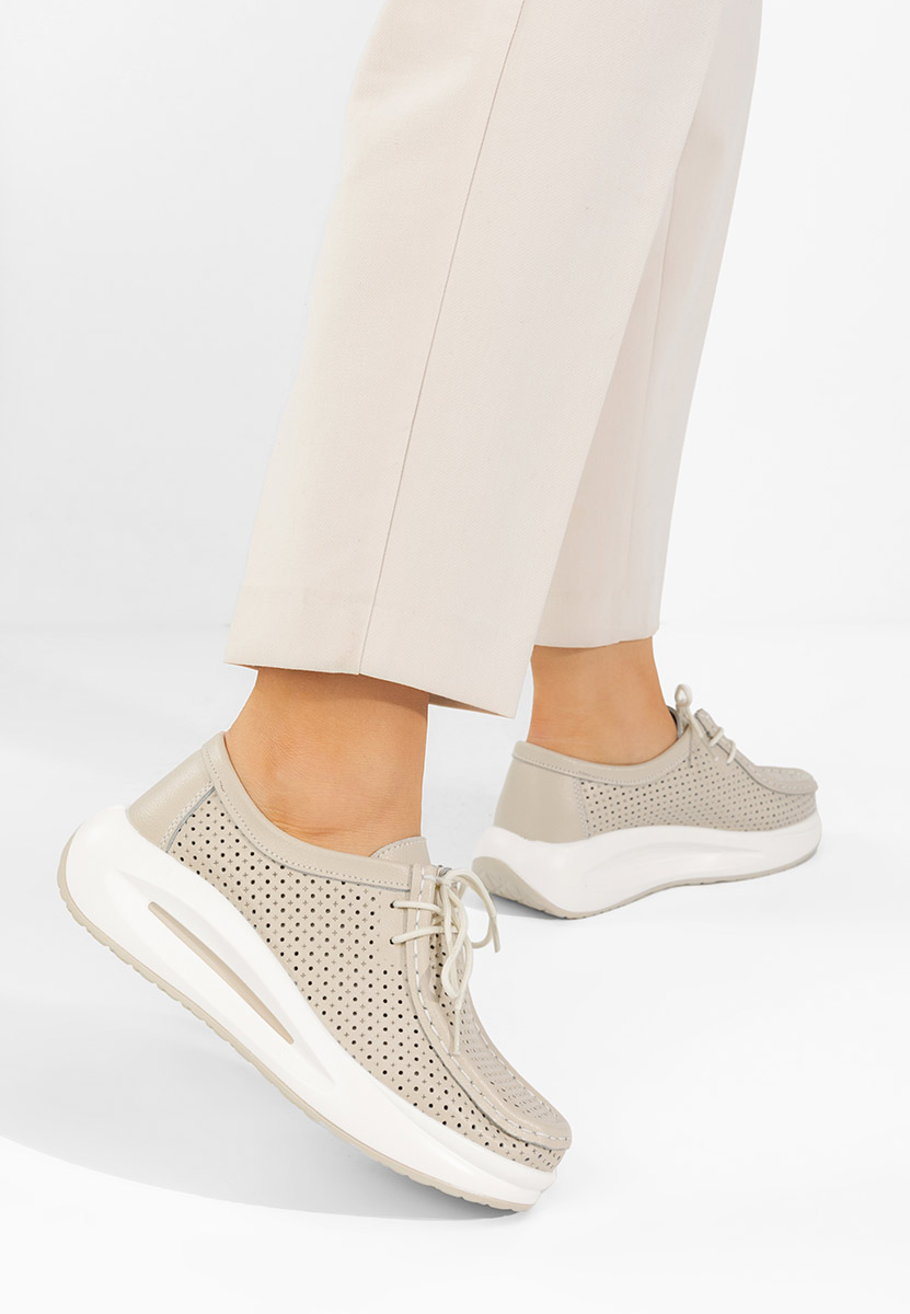 Mocassini donna pelle Eveliana beige