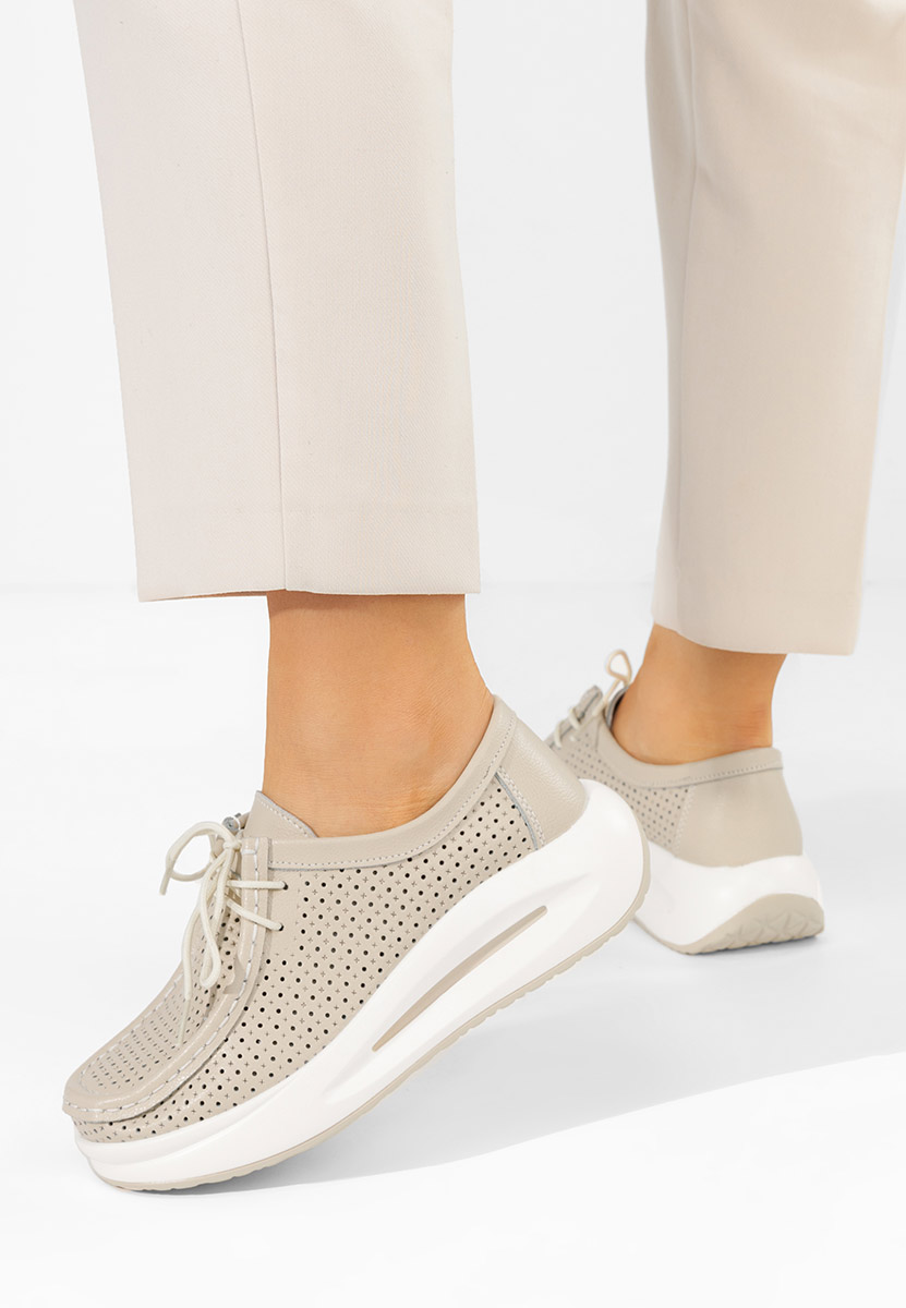 Mocassini donna pelle Eveliana beige