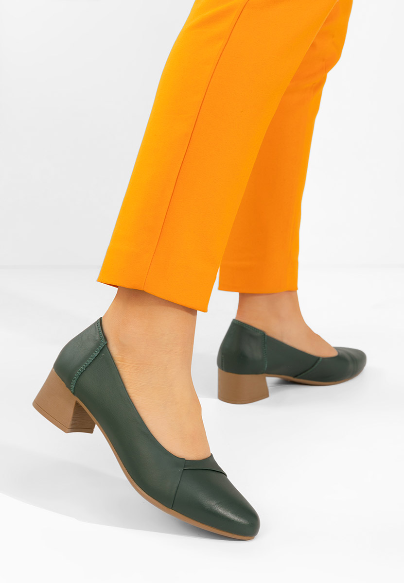 Scarpe pelle Giulieta verdi