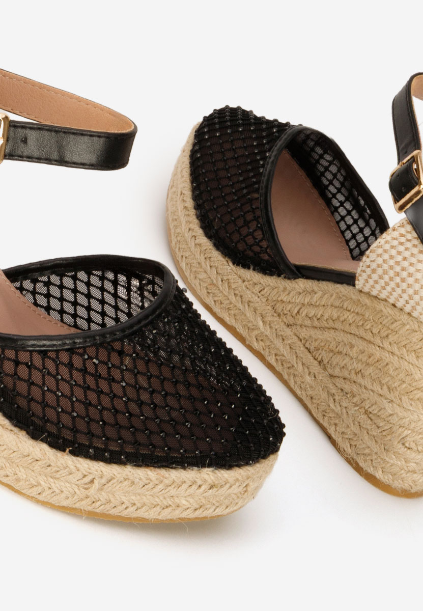 Espadrillas zeppa Racelia nero
