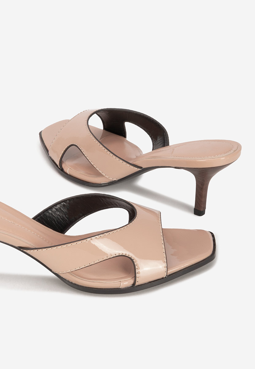 Ciabatte con tacco Zinadia beige