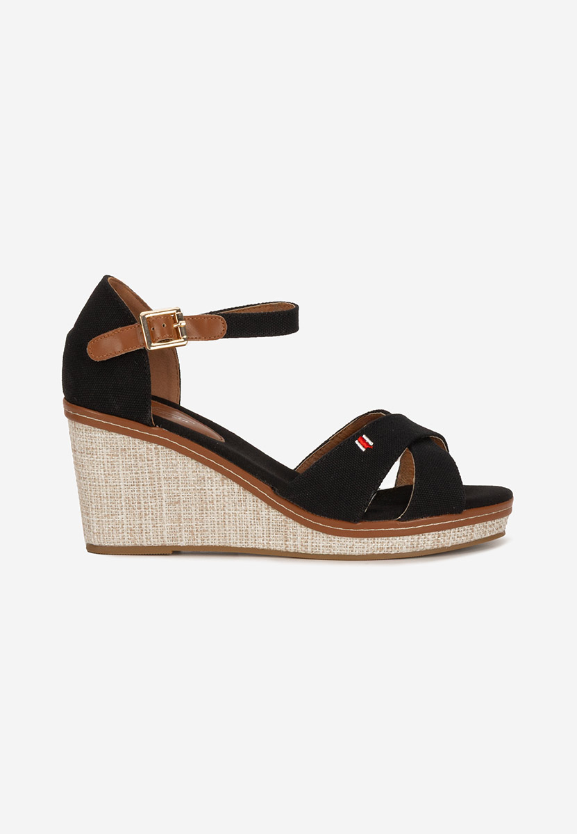 Sandali con zeppa Hilara nero