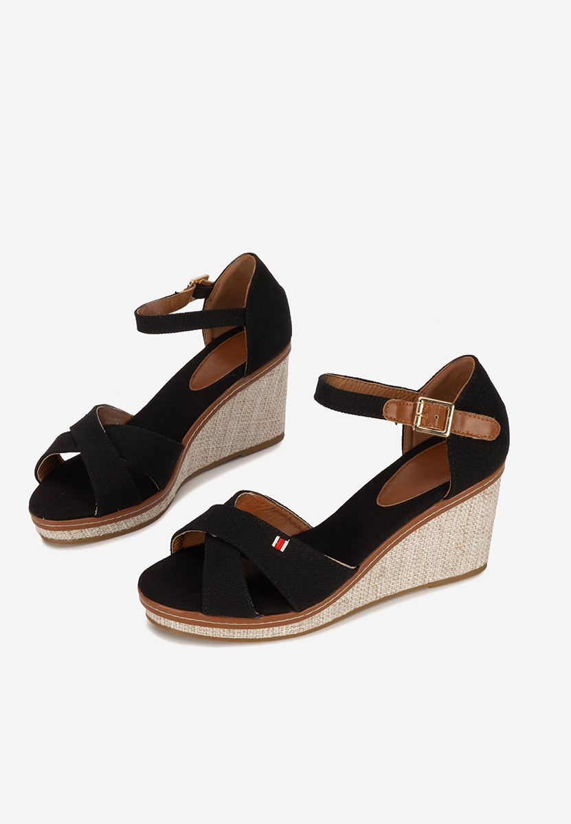 Sandali con zeppa Hilara nero