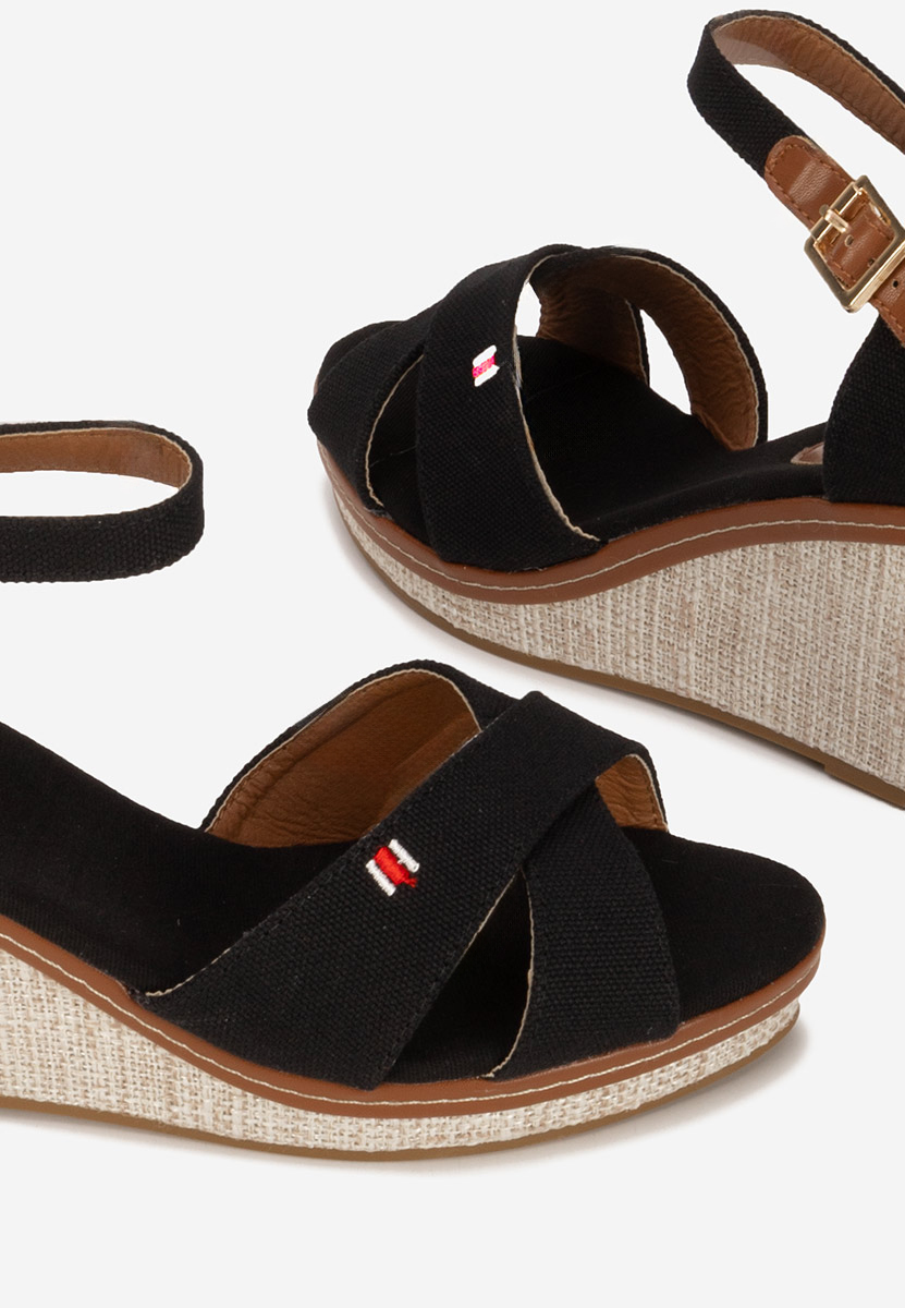 Sandali con zeppa Hilara nero