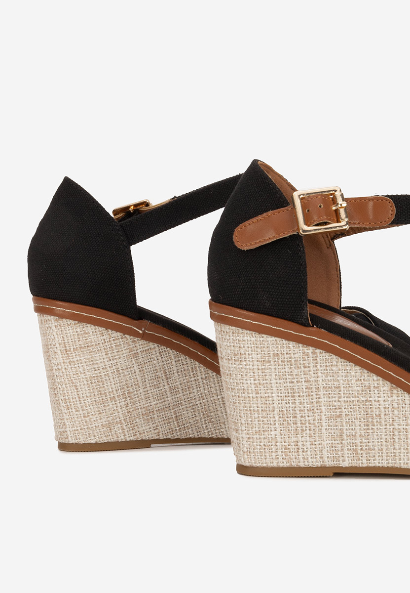 Sandali con zeppa Hilara nero