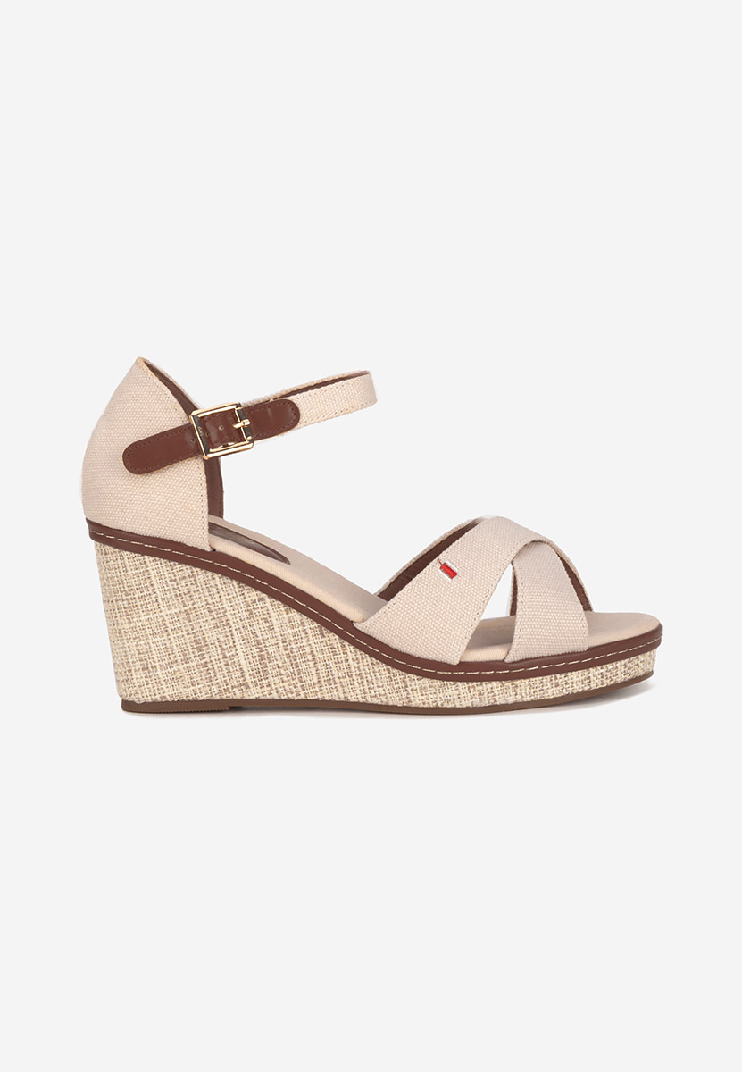 Sandali con zeppa Hilara beige