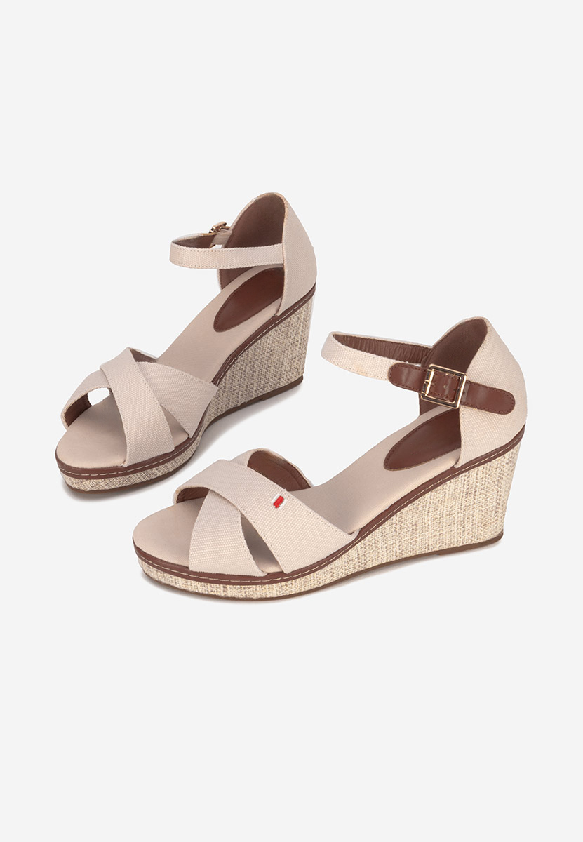 Sandali con zeppa Hilara beige