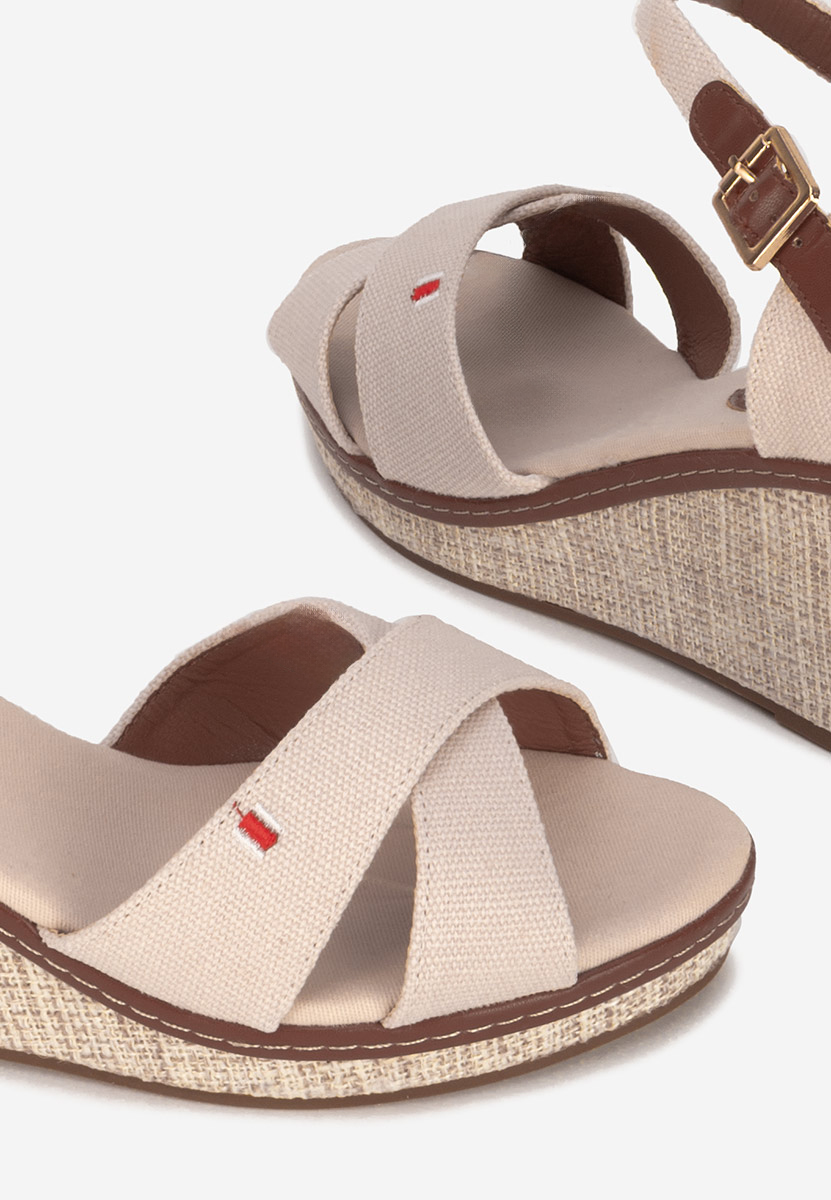 Sandali con zeppa Hilara beige