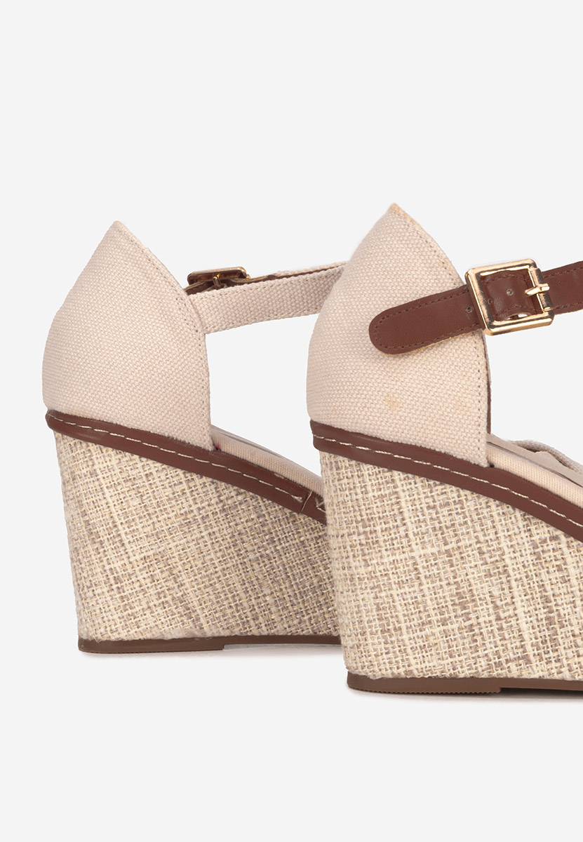 Sandali con zeppa Hilara beige