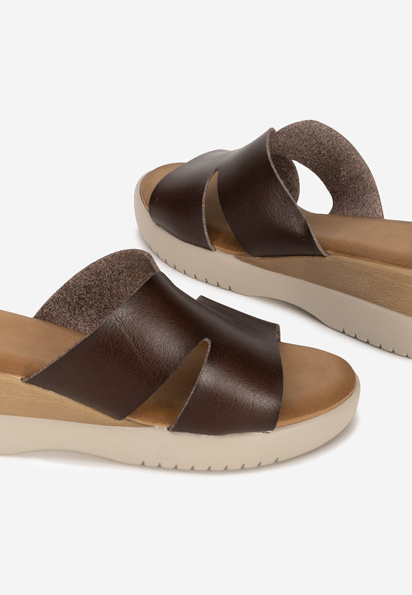 Ciabatte platform Miriay marrone