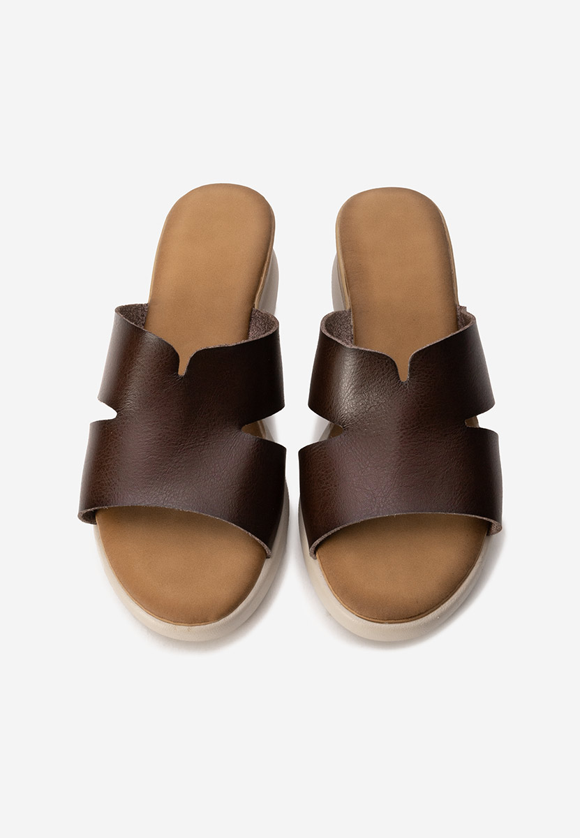 Ciabatte platform Miriay marrone