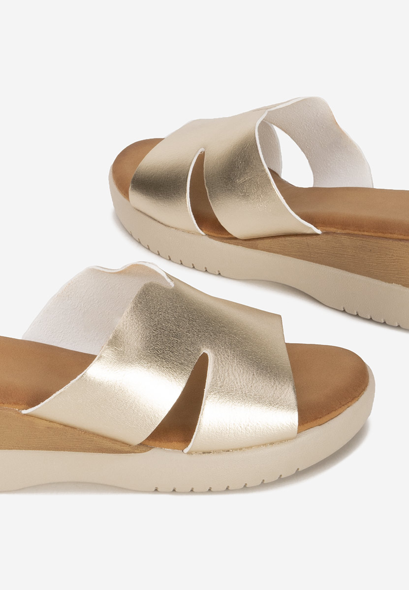 Ciabatte platform Miriay oro