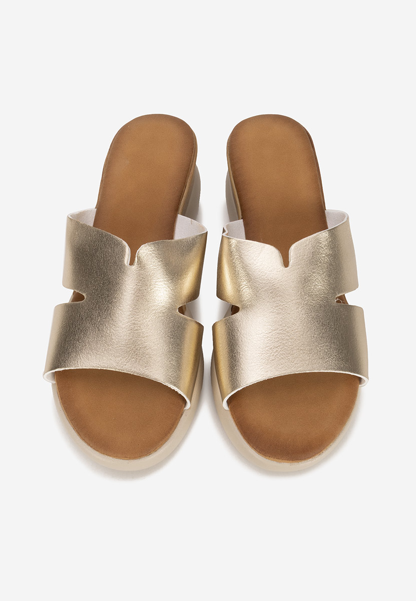 Ciabatte platform Miriay oro