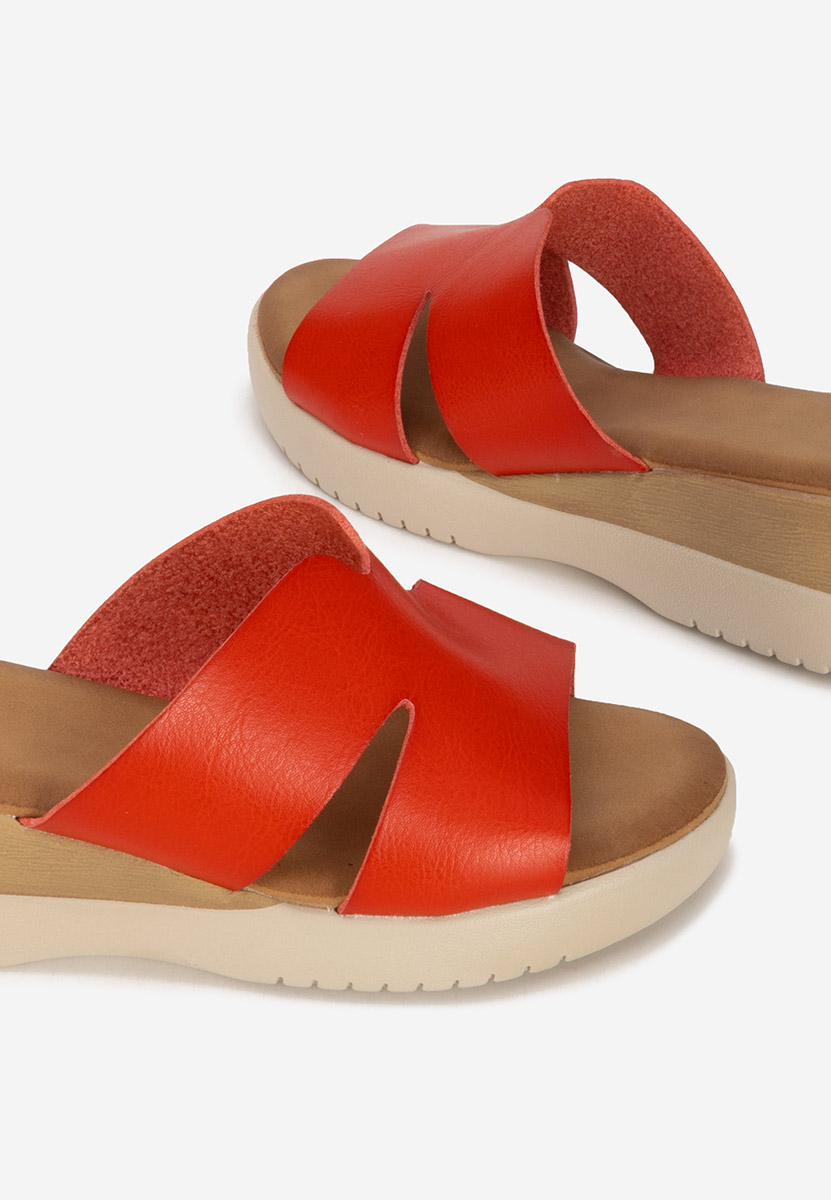 Ciabatte platform Miriay rosso