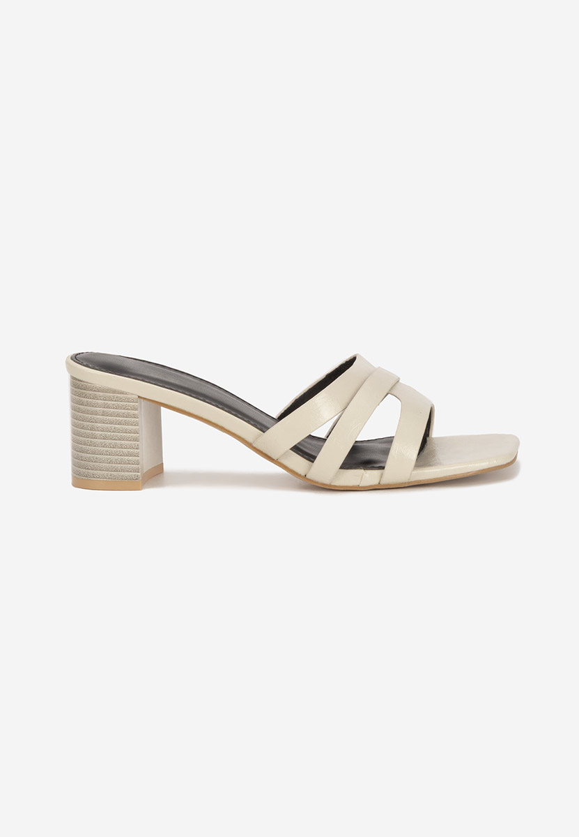 Ciabatte con tacco Genoveva V2 beige