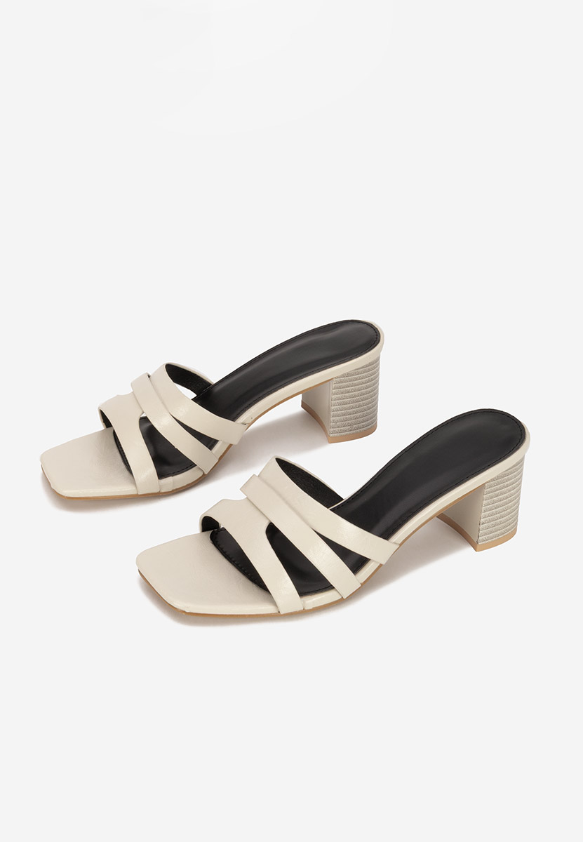 Ciabatte con tacco Genoveva V2 beige