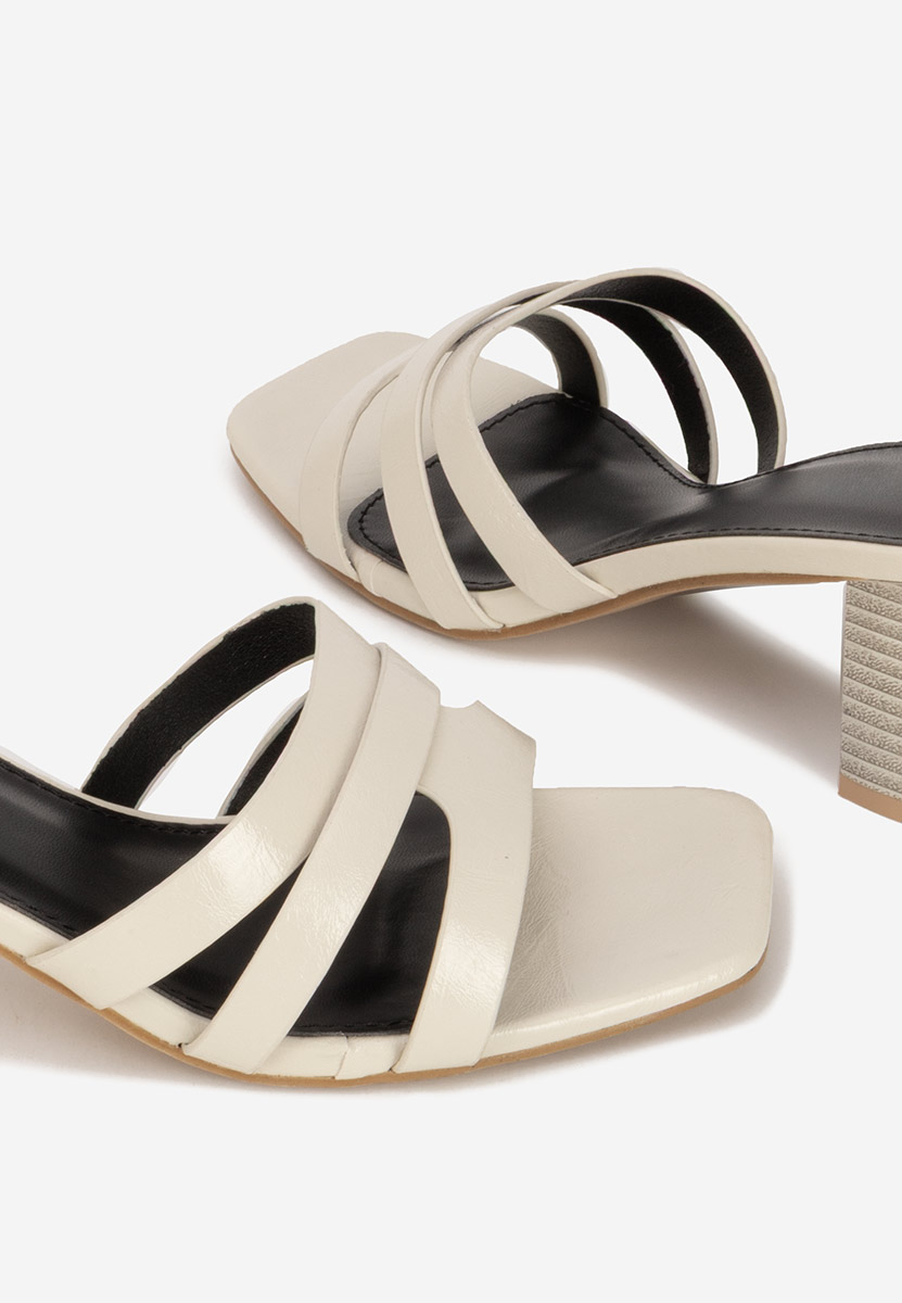 Ciabatte con tacco Genoveva V2 beige
